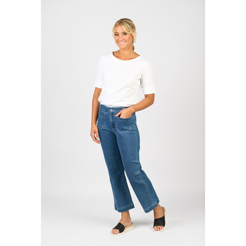 Vassalli Wide Leg Ankle Grazer Jean image number 3
